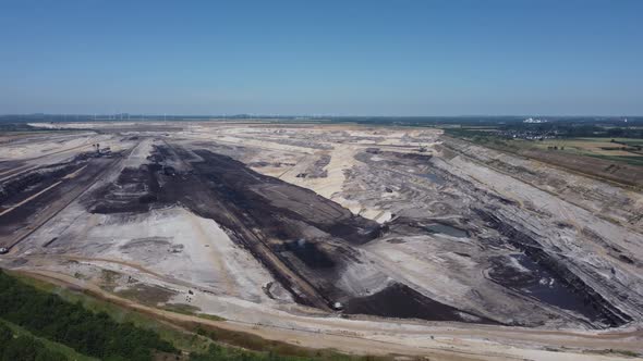 Schophoven opencast lignite mine in the Rhenish lignite mining area near Düren