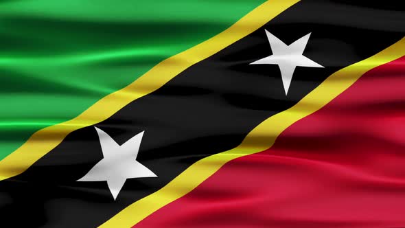 Saint Kitts And Nevis Flag Waving