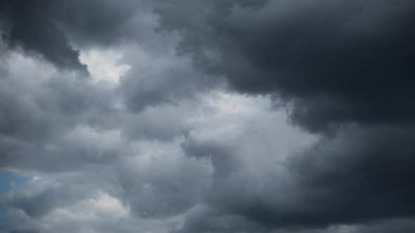 View of stormy clouds before rain. Stormy clouds of changing weather.