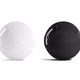 Blank black and white glossy soccer ball mockup, looped rotation - VideoHive Item for Sale