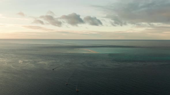 Tropical Island at Sunset