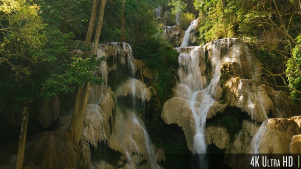 4K Majestic Waterfall in Southeast Asia