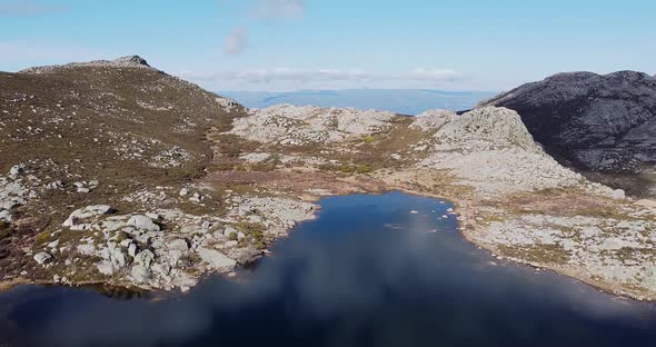 Slowly Going Up and Overlooking Beautiful Mountain Landscape