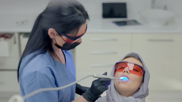 Dentist Working In Office