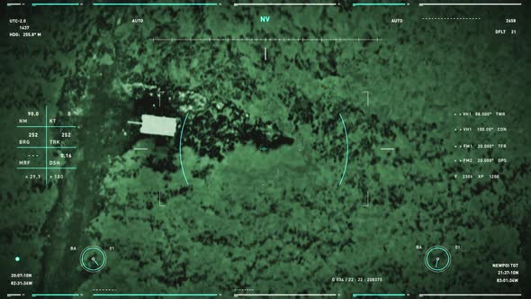 Army Helicopter Missile Night Vision Targeting System Used To Destroy Enemy Tank alt