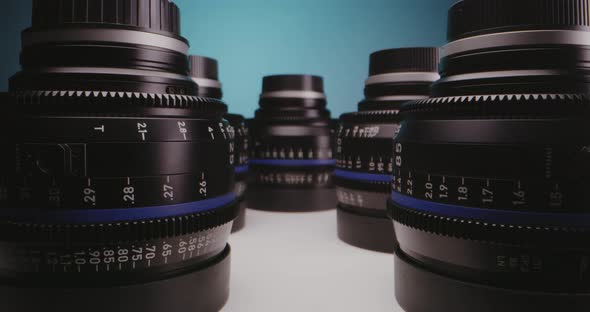 Lenses Arranged on a Table