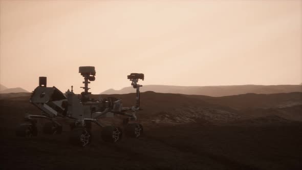 Curiosity Mars Rover Exploring the Surface of Red Planet