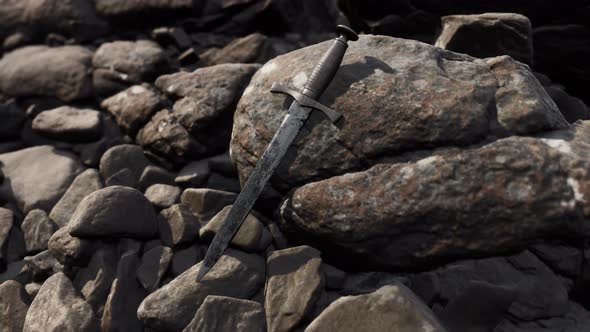 Old Dagger on the Rock at Sunset alt