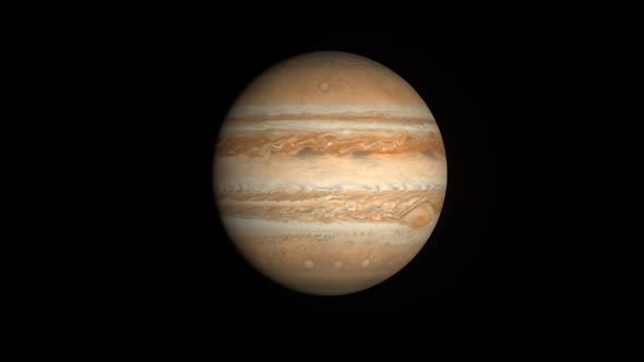 Spinning planet Jupiter.