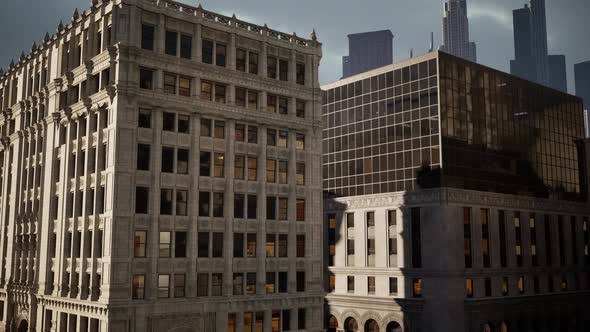 Art Deco Stone Buildings in the City of Chicago