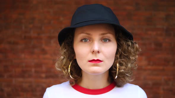 Portrait Of Stylish Woman Looking In Camera