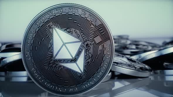 Ethereum Coin Spinning Background 01