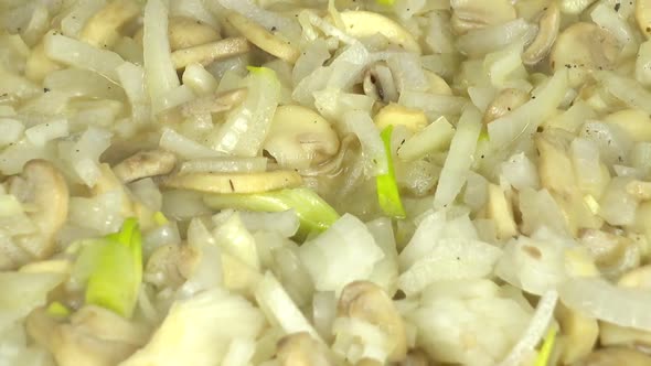 Preparation of Champignons Mushrooms 