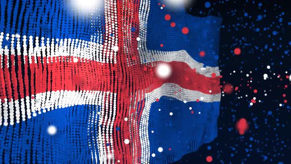 Icelandic Flag Particle Animation