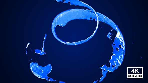 Twisted Blue Paint Splash V5 4K alt
