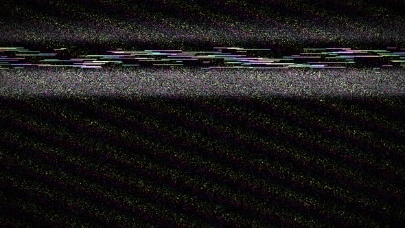 TV static noise interference with glitches on a TV screen caused by satellite signal interference.