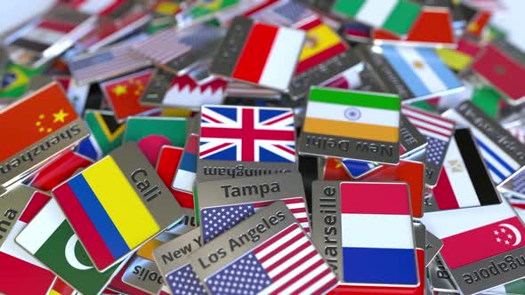 Souvenir Magnet with Jakarta Text and National Flag alt