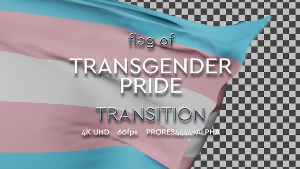 Flag of Transgender Pride transition | UHD | 60fps