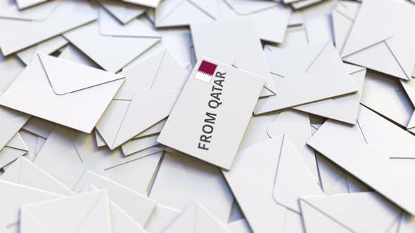 Envelope with From Qatar Stamp alt