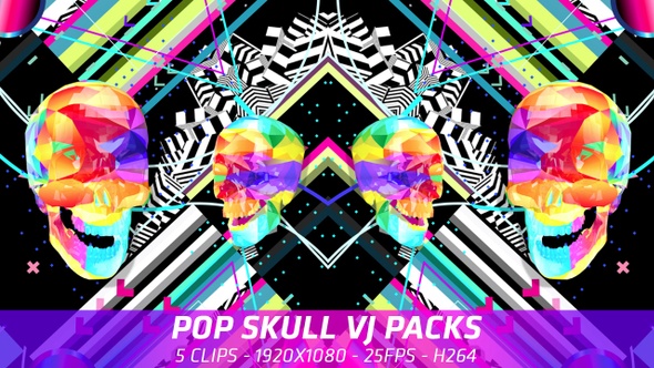 Pop Skull VJ Packs 5 in 1