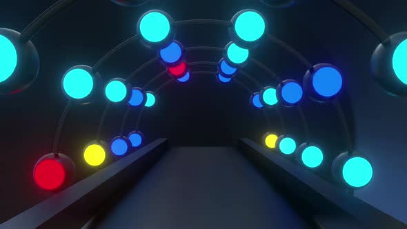 Neon Ball Hallway 04 Hd 