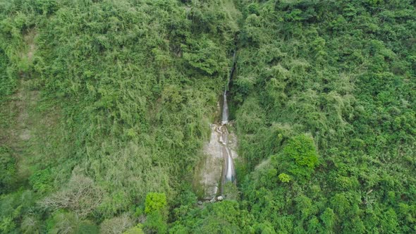 Waterfall in the Mountains