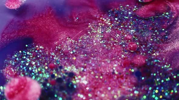 Glitter Fluid Splash Oil Ink Water Pink Blue Mix alt