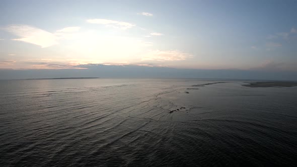 Aerial drone view of the Northern German islands