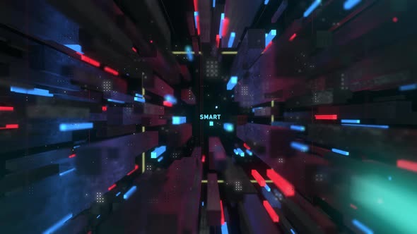 Hitech Digital Scifi Tunnel Word Smart