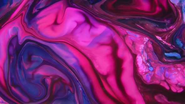 Psychedelic Spreading Flow Paint Swirling And Explosion