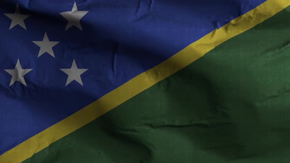 Solomon Islands Flag Textured Waving Background 4K