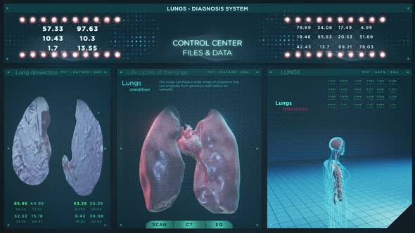 Lungs Diagnostic System Futuristic HUD