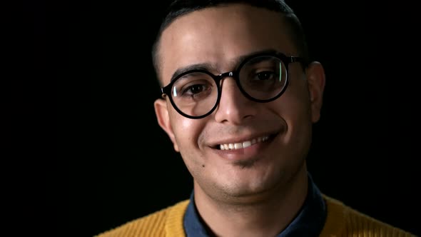 Portrait of Young Smiling Arab Man