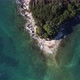 Aerial drone view of the beautiful seaside coast on a sunny day - VideoHive Item for Sale