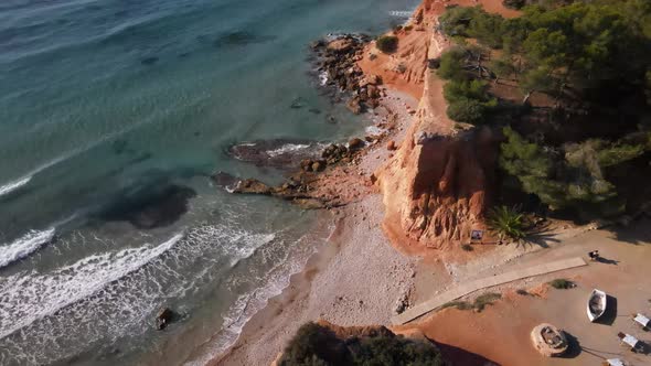 Es Bol Nou (Sa Caleta beach) in Ibiza, Spain