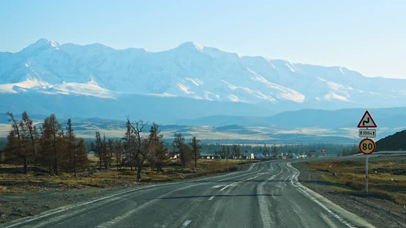 Chuysky Tract is Mountain Road with Beautiful Views in Altai Russia