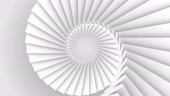 White Spiral Stairs Loop alt