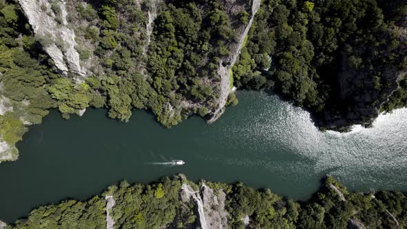 Amazing aerial view from Matka Canyon