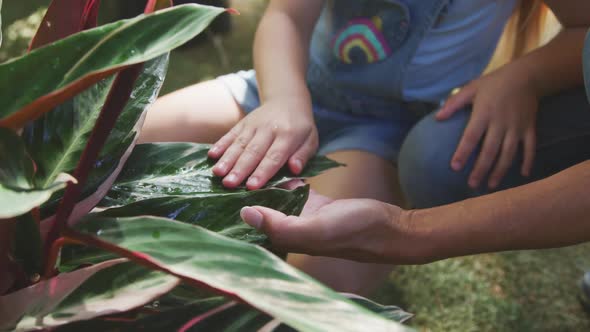 Mother and daughter passing time together in nature