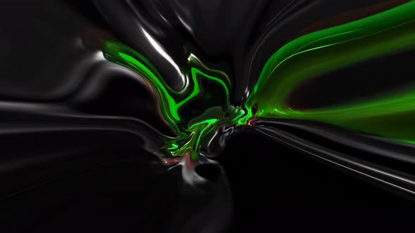 Abstract Glossy Holographic Liquid Background Animation