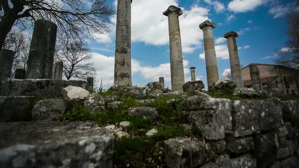 Roman ruins Motion Timelapse