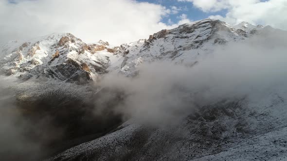 Winter Cloudy Mountains