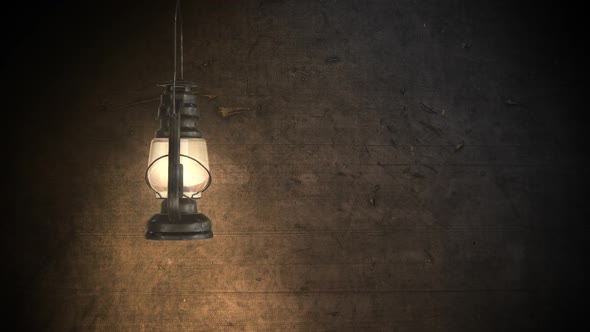 Ramadan Lantern Hanging On An Old Background, 3D Animation 3