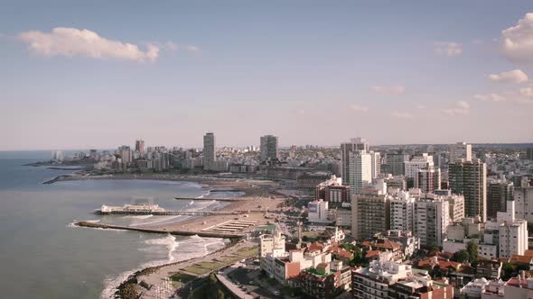 Beautiful coastal city with beaches and buildings