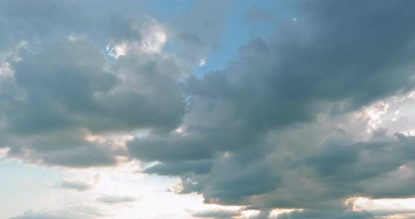 Amazing White Clouds Cumulus Floating on Sky Daylight