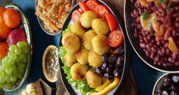 A Deepfried Falafel Balls is a Traditional Middle Eastern Food