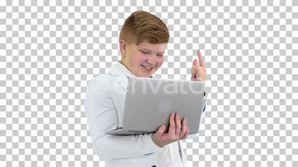 Cool Boy In White Suit Standing Using, Alpha Channel