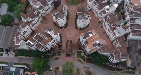 Birdseye view of the affluent Rice Military neighborhood in Houston, Texas