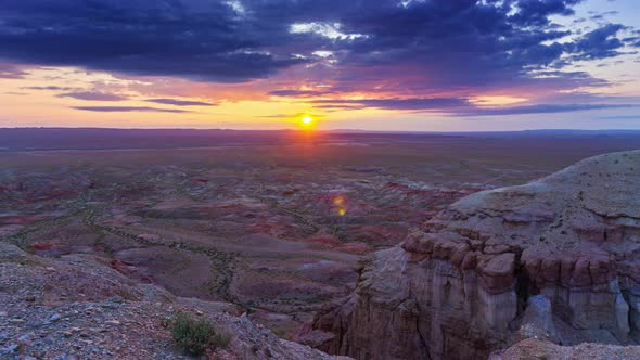 Tsagaan Suvarga at Sunrise Mongolia Timelapse