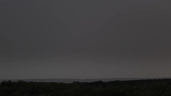 Lightning Flash in Storm Clouds